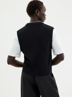 Pure cotton overlaid vest