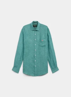 Pure linen colourful shirt