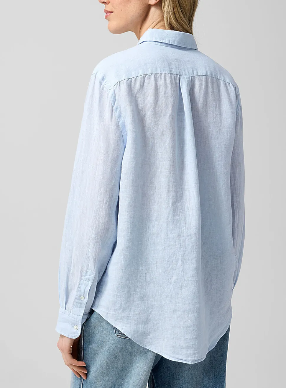 Pure linen logo shirt