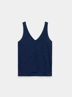 Pure linen V-neck cami