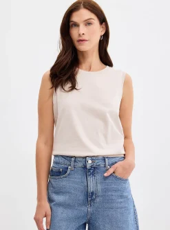Pure organic cotton crew-neck tank