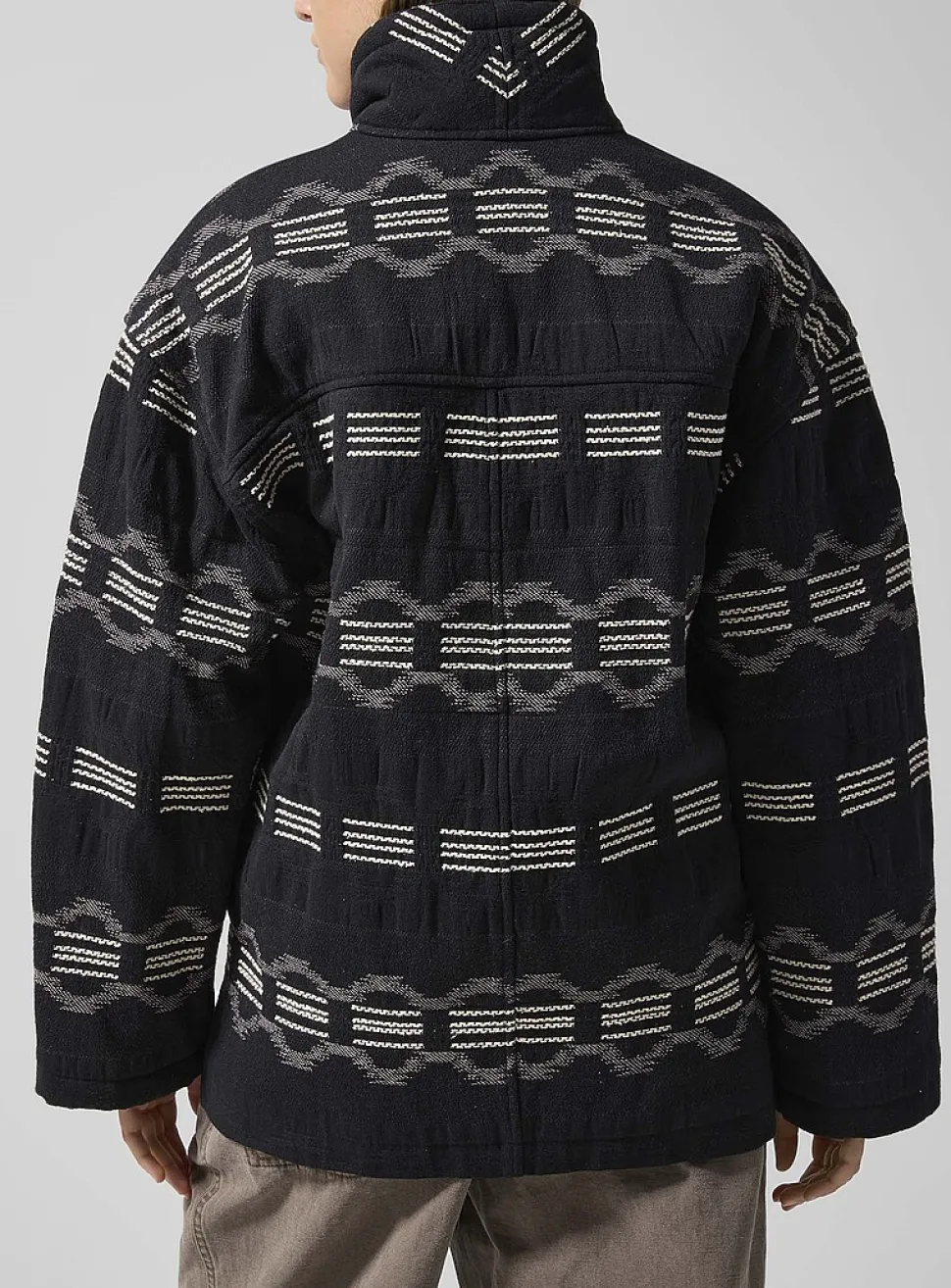 Qayla high-pile fleece underside shawl collar coat