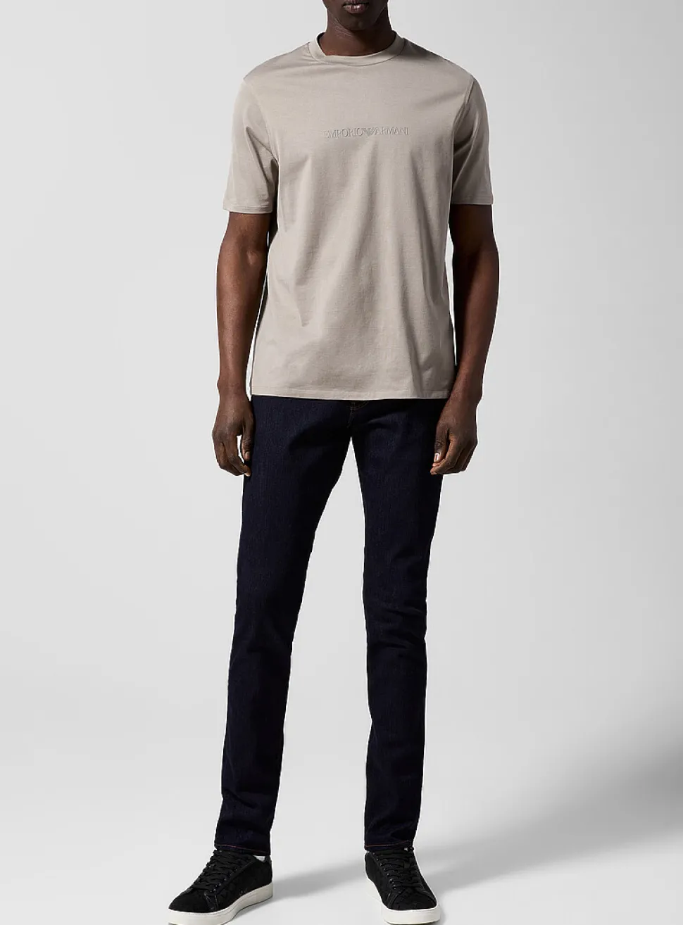 Raw denim slim-leg jean
