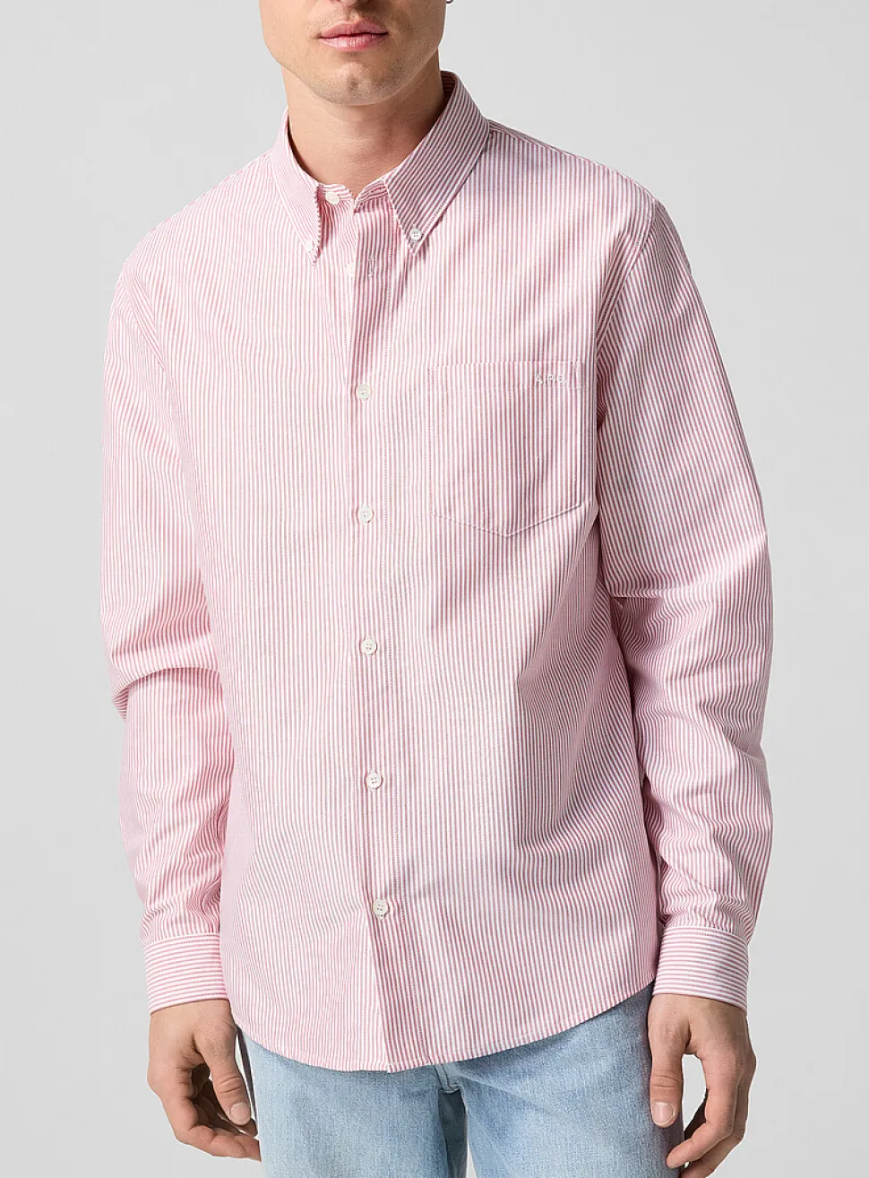 Red stripes Oxford shirt