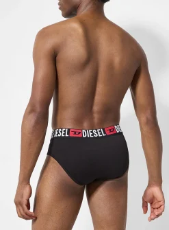 Red-waist stretch briefs