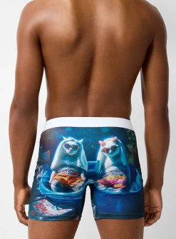 5" relaxing cat boxer brief