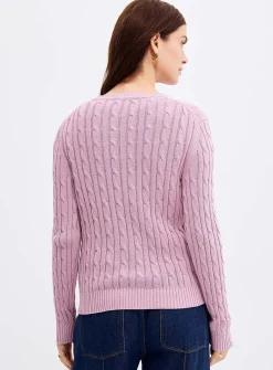 Reprocessed cotton cables sweater