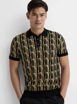 Retro jacquard polo