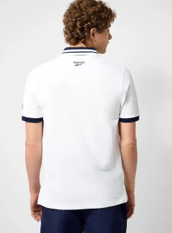Retro logo band tennis polo