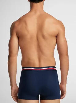 3" retro striped-waist trunk