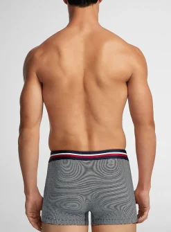 3" retro striped-waist trunk