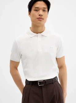 Ribbed block polo
