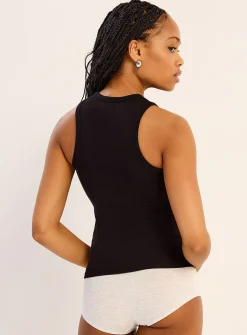 Ribbed crew-neck cami