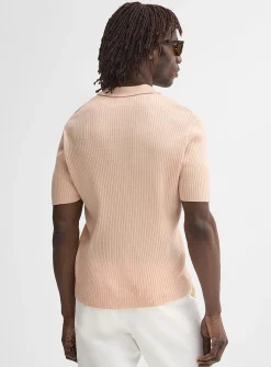 Ribbed responsible merino wool polo