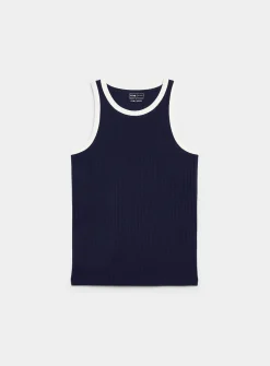 Ribbed ringer tank top