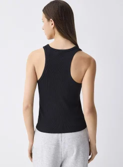 Ribbed scoop-neck cami