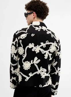 Ribbon-flower shirt