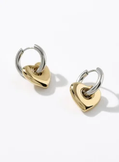 Ring and heart earrings