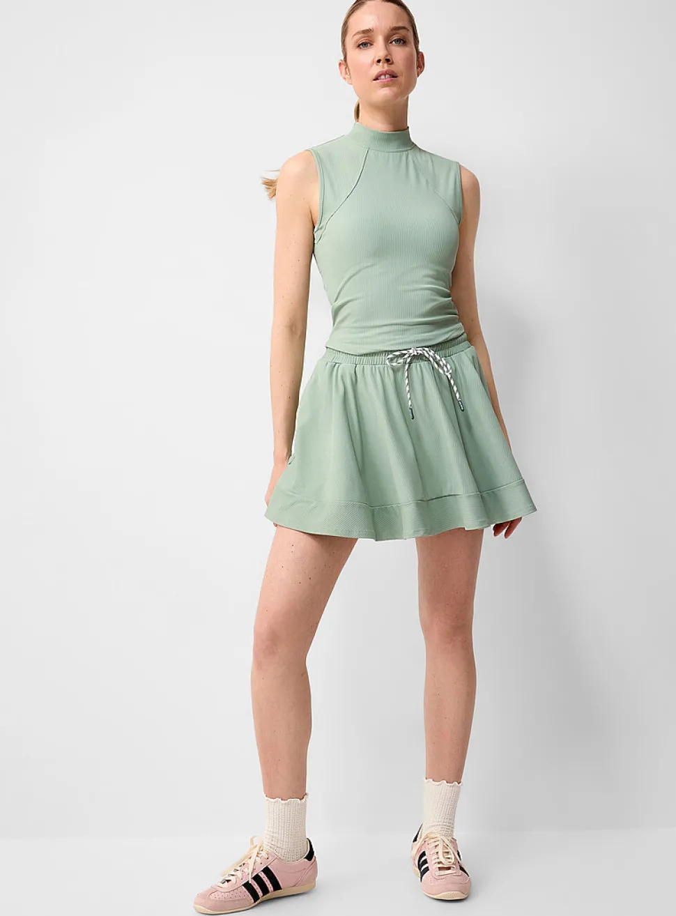 Ripstide ribbed golf skort