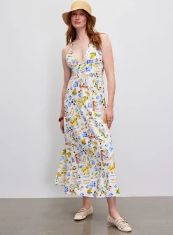 Riviera fruity villa cross-back dress