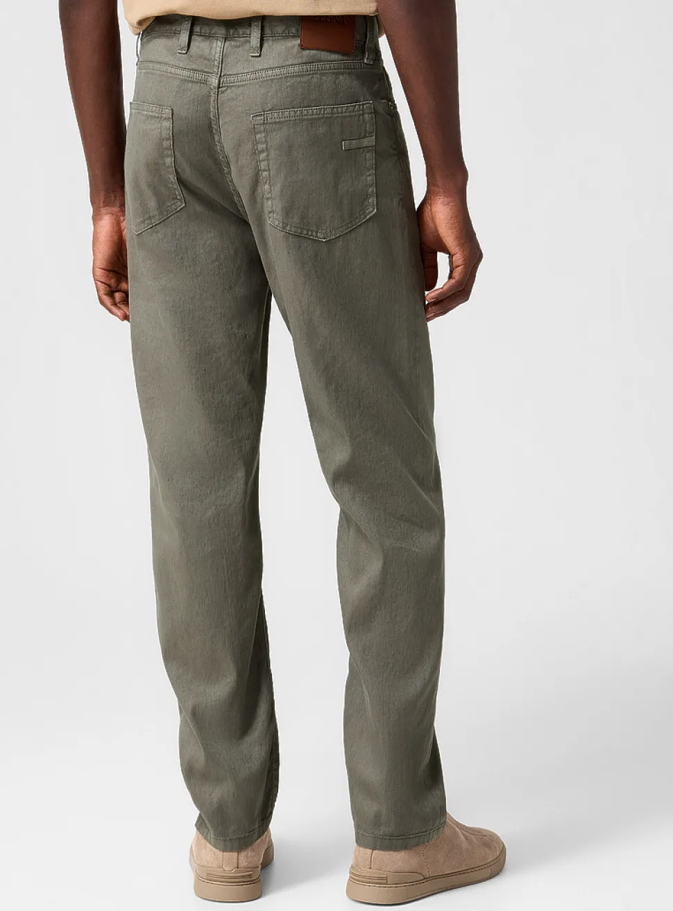 Roccia cotton-linen fitted jean