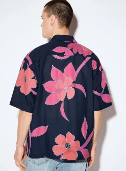 Rohit topstitch flower shirt