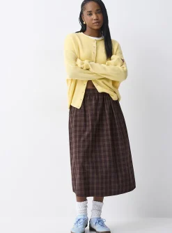 Roll-edge cardigan