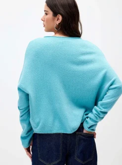 Roll-edge cardigan