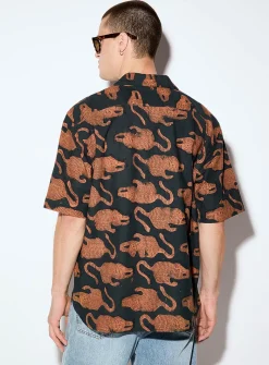 Ronen tiger mosaic shirt