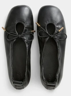 Rosalind bow leather ballet flats