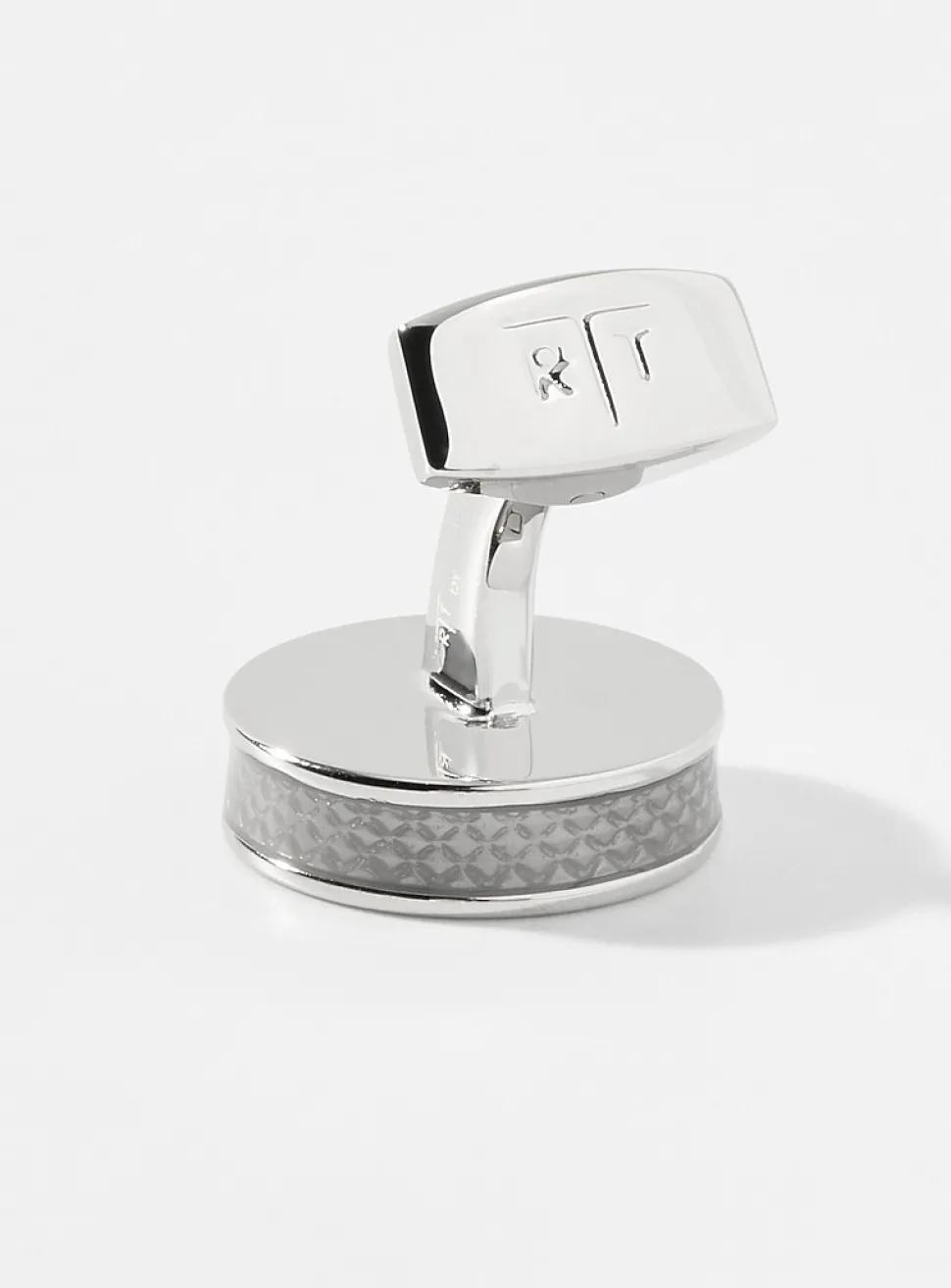 Round carbon cuff links