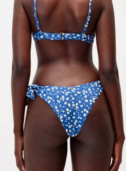 Royal blue and yellow flower cheeky bottom
