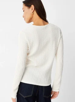 Ruched long-sleeve T-shirt