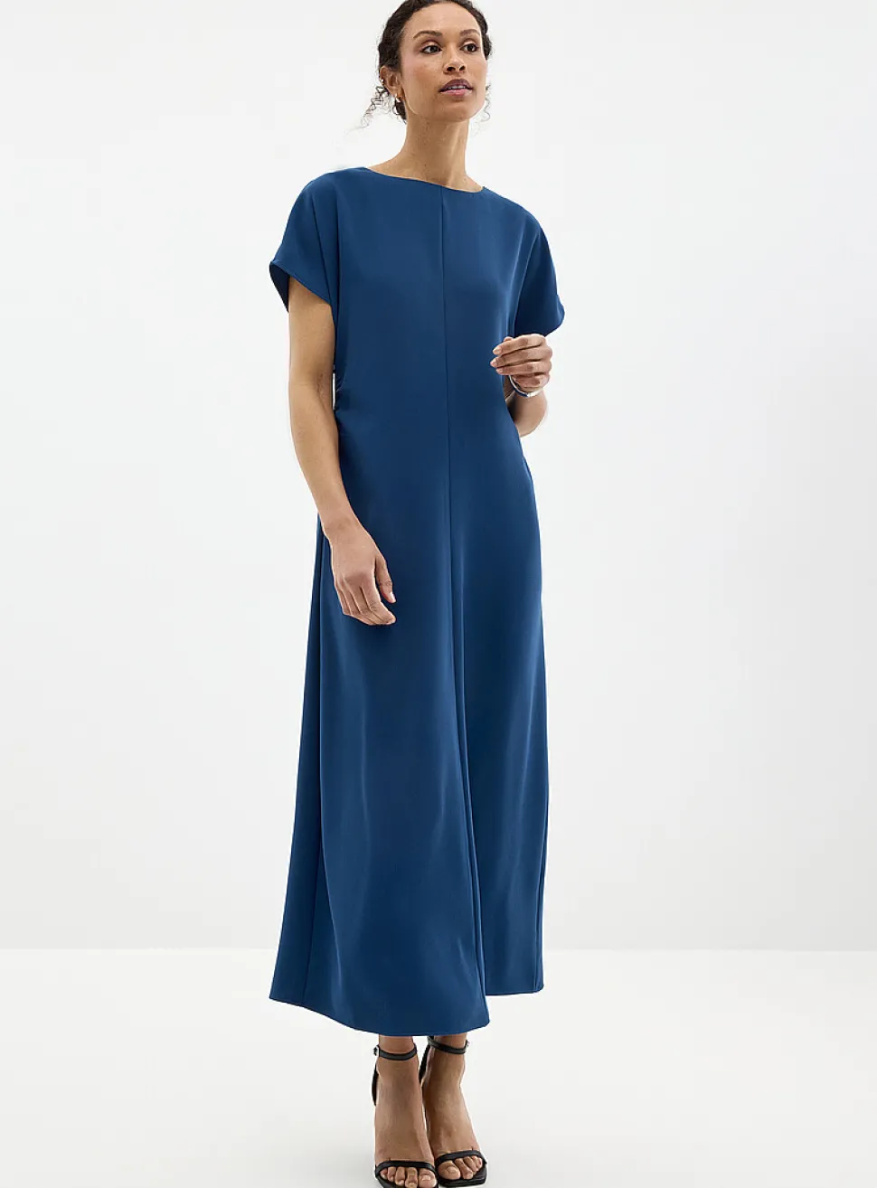 Ruched waist maxi dress