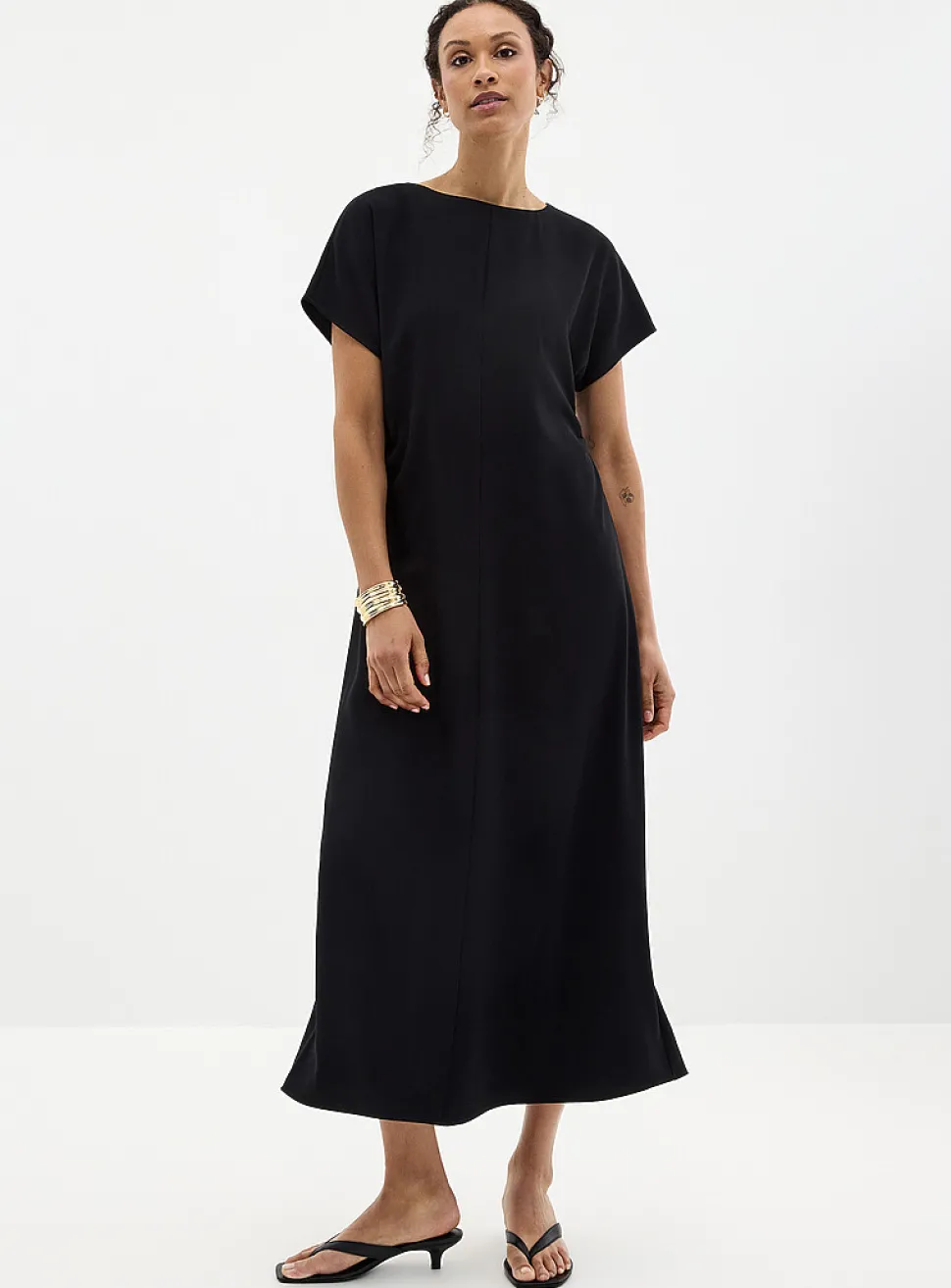 Ruched waist maxi dress