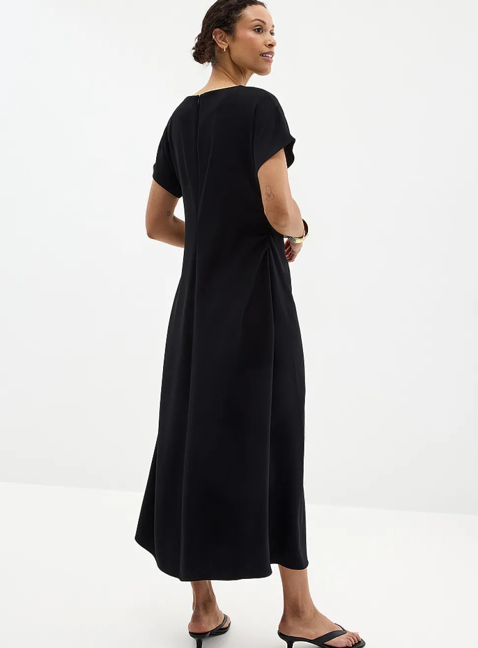 Ruched waist maxi dress