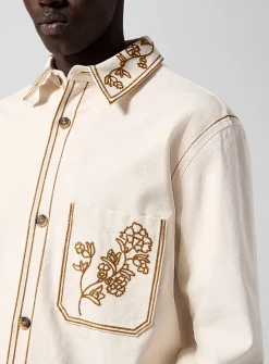 Rudy floral embroidery overshirt