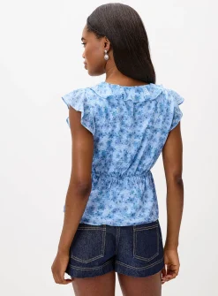 Ruffled chiffon blouse