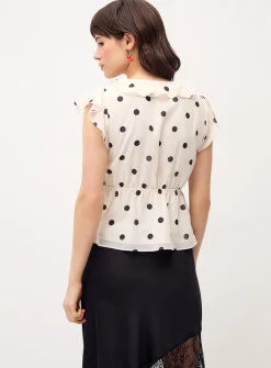 Ruffled chiffon blouse