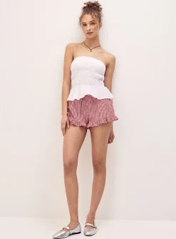 Ruffled mini short