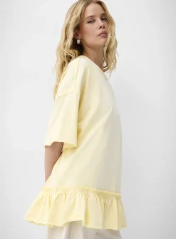 Ruffled oversized T-shirt