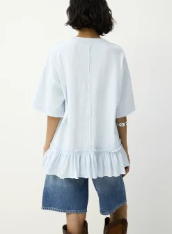 Ruffled oversized T-shirt