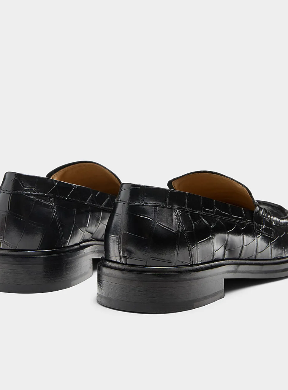 Santiago croc penny loafers