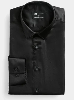 Satiny black shirt