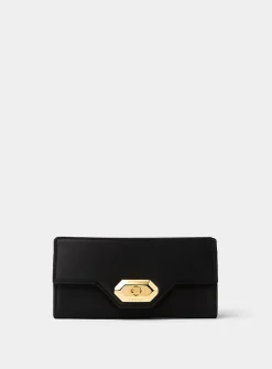 Satiny evening clutch