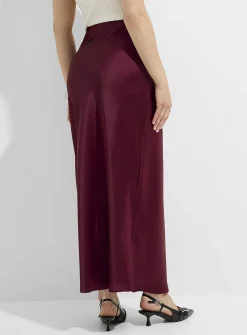 Satiny maxi skirt