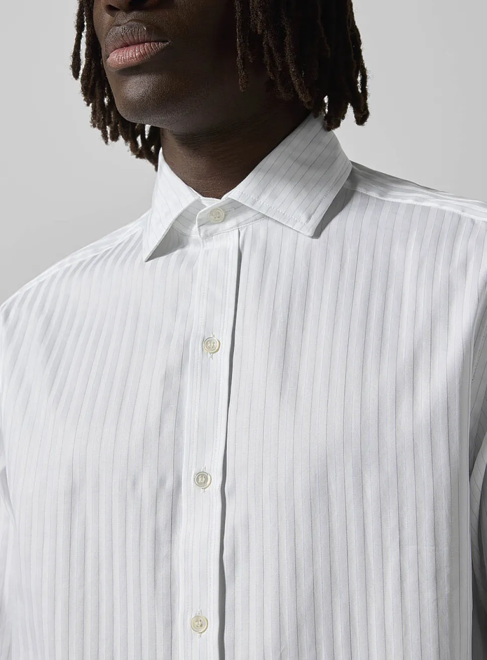 Satiny stripes shirt