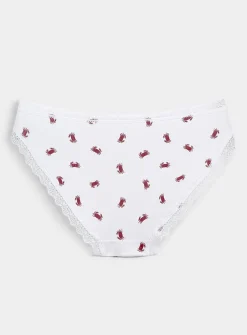 Scalloped lace-trim bikini panty