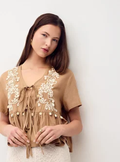 Seashells ruffled blouse