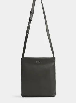 Secondskin supple leather cross-body bag